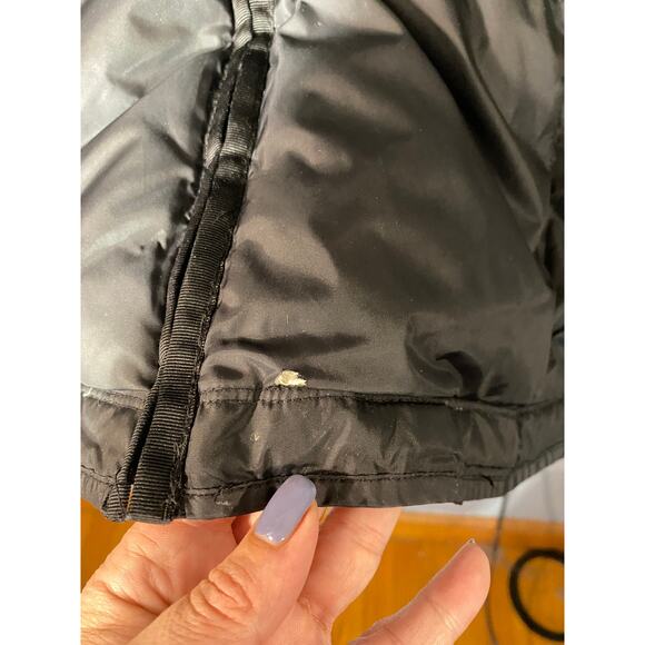 Tommy Hilfiger Black Long Down Blend Quilted Faux Fur Hooded Coat Women Sz S - Picture 4 of 14